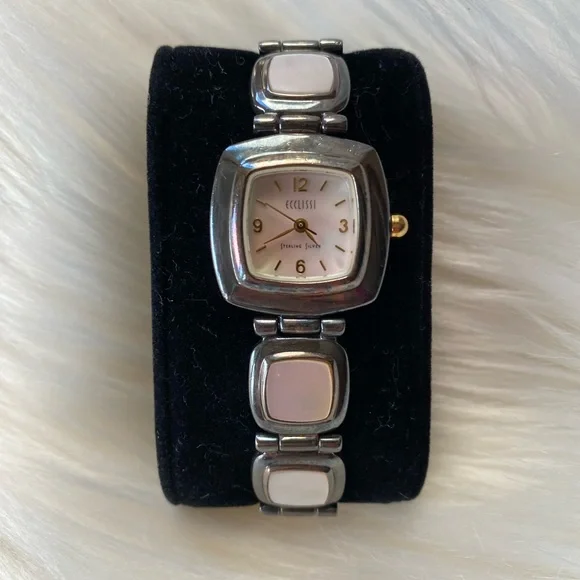 Sterling Silver Watch Mother of Pearl Watch - Picture 7 of 8